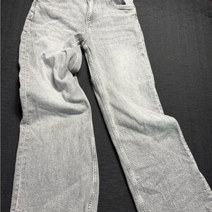 H&M Gray Wide-Leg Jeans Relaxed Fit